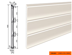 Фасадный изосайдинг (панель) из пенополистирола с покрытием LEPNINAPLAST (Лепнинапласт) СВ-50/3