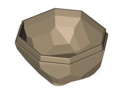 Rock 4 x 4 Octagonal Boulder, Bottom, Dark Tan (30294 6037792 6555149)