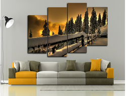 Модульная картина "Место в горах"