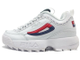 Женские кроссовки Fila Disruptor 2 PREMIUM REPEAT NAVY Бело-красные (36-40)