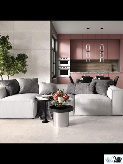 Керамогранит Ocean Ceramic Blaze silver светло-серый 60 x 120 см карвинг