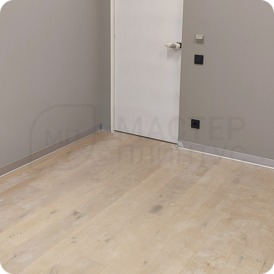 Плинтус алюминиевый ПЛ-100 3000х100х10 мм. Серебро матовое