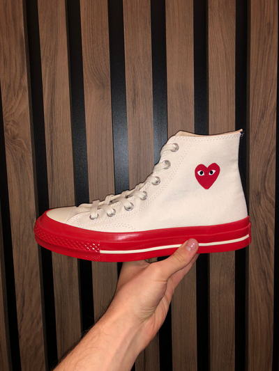 Converse Comme Des Garcons Play Converse Chuck Taylor 70 Comme des Garcons PLAY HIGH TOP RED SOLE