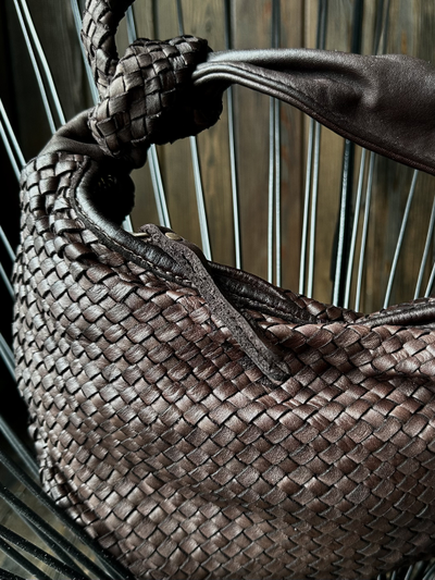 Женская сумка из натуральной винтажной кожи Vera Pelle, цвет коричневый. Арт. 0258370