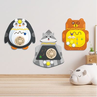 Комплект настенных бизибордов «Зоопарк»