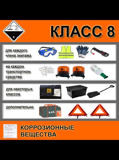 КОМПЛЕКТ ADR класс 8 ДОПОГ