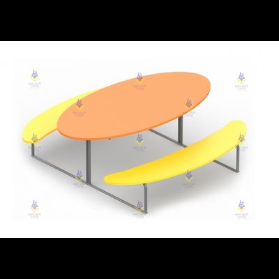 1512 Стол со скамьями «Луна»