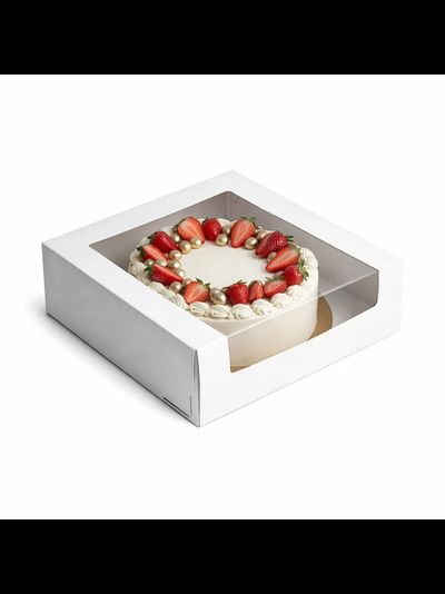 Коробка для торта с/о (белая), 225*225*60мм