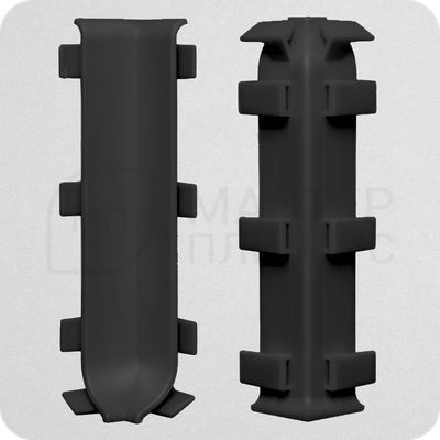 Внутренний угол ПВХ Лука КПл 80-3 Черный