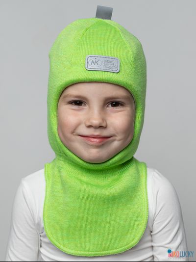 Шапка-шлем "NK"   20101-01, цвет ярко-салатовый р. 50-52