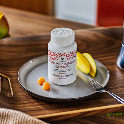 Натуральные веганские жевательные витамины из 10 витаминов и цинка Forever Immune Gummy