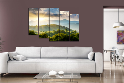 Модульная картина "Животворящие лучи солнца"