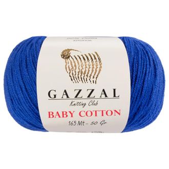 Синий арт.3421 Baby cotton 50 гр 165 м 50% хлопок 50% акрил