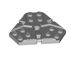 Plate, Modified 6 x 6 Hexagonal with Pin Hole, Light Bluish Gray (27255 / 6173203)