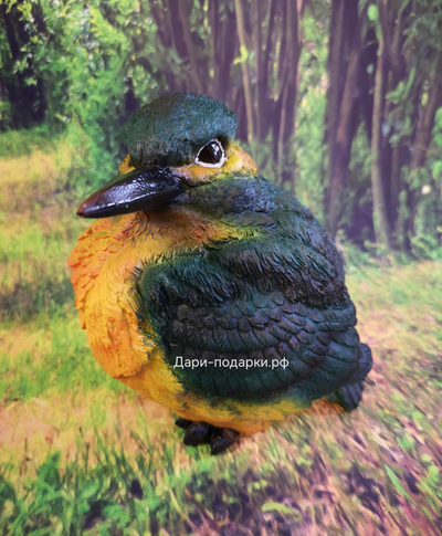 ЗИМОРОДОК - садовая фигура 12*12см  0,4кг  полистоун Россия 687//012423