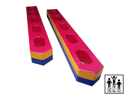 Мягкие модульные Игровые лыжи для эстафеты на 5 человек синие / желтые / красные