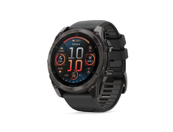 Garmin Fenix 8 47mm Amoled Sapphire Titanium Carbon Gray DLC with Black/Pebble Gray Band (010-02904-20 / 010-02904-21 / 010-02904-29)