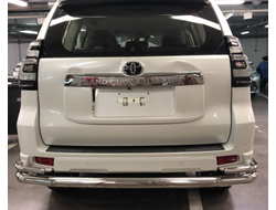 Защита заднего бампера угловая большая d76/42 для Toyota Land Cruiser Prado 150 Style (2018-...)
