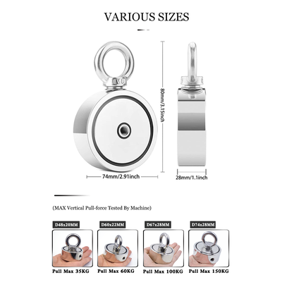 Поисковый магнит XHIGH D74x28mm 150kgx2