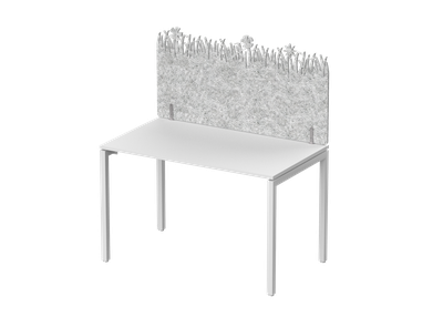 Экран фронтальный / боковой, с декором "Зеленая поляна", без фурнитуры