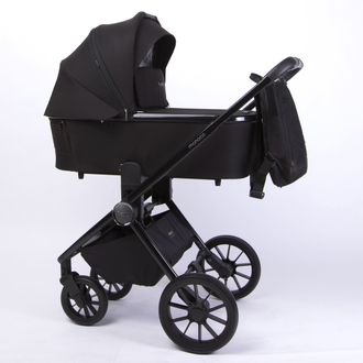 Коляска 3в1 Peppy Monaco 2025 Brilliant Black, рама черная глянец (Rise)