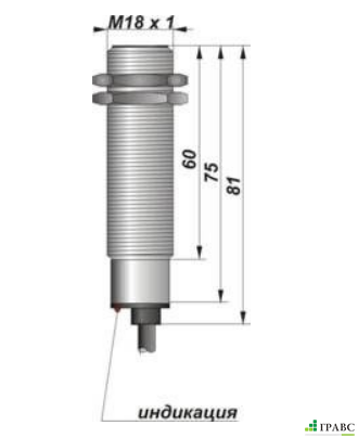Индуктивный датчик контроля скорости ИДС09-NO-NPN с резьбой М18х1