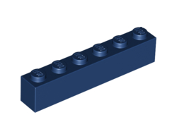 Brick 1 x 6, Dark Blue (3009 / 4264575 / 4649970 / 6221672)