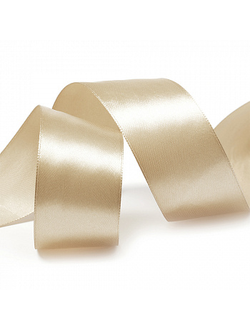 Лента атласная (3009, бежевая), 50мм*25м