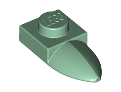 Plate, Modified 1 x 1 with Tooth Horizontal, Sand Green (49668 / 6186079)