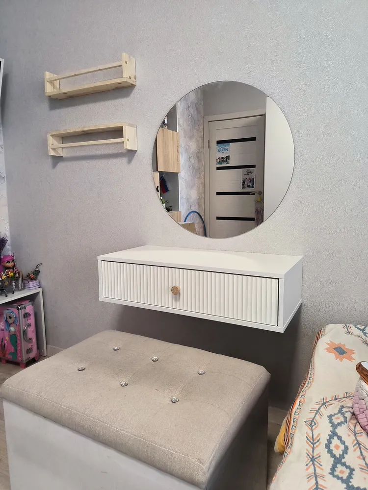 Установка зеркала на стену