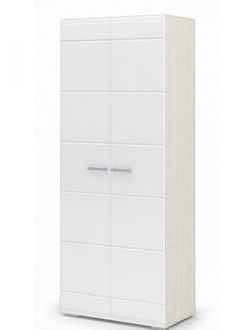 Симба шкаф 2-х створчатый Белфорт/Белый глянец