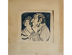 иллюстрация "Портрет" бумага тушь 1920-е годы