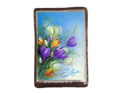 Пряник  заварной имбирный "8 Марта"  с начинкой вареная сгущенка с грецким орехом  1500 гр.