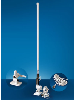 Антенна УКВ речного диапазона NavCom АШС-1,5, в комплекте с 5-метровым кабелем