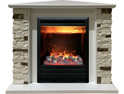 Угловой электрокамин Кимберли WT M1 с очагом 3D Olympic