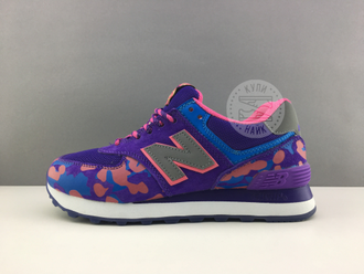 New balance 574 фиолетовые камуфляж (36-38) Арт.010М(R)