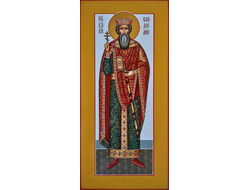 Владимир, святой равноапостольный великий князь. Рукописная мерная икона.