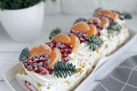 Меренговый рулет "Праздничный"