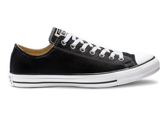 Кеды Converse All Star Leather черные низкие кожаные