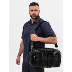 Кожаная дорожная сумка Bufaloro black (арт. 4012-01)