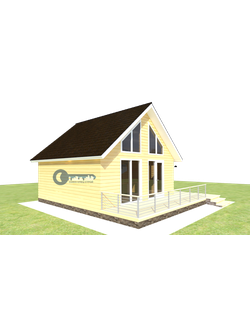 Б-18  ГАБАРИТНЫЕ РАЗМЕРЫ: (8Х7,5М) 2 ЭТАЖА, ОБЩАЯ ПЛОЩАДЬ: 75М²