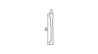 Плинтус PN080.12 (80*12*2000мм)