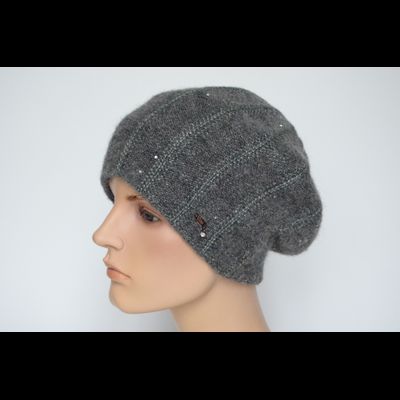 Серый берет вязаный Vizio Италия 8048 В