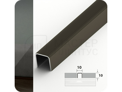 П-образный разделительный профиль из нержавеющей стали AISI 304 Лука ПП 01-10 зеркало графит