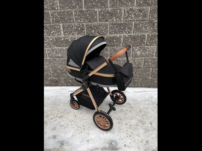 Детская коляска 3 в 1 Luxmom V9 Черный