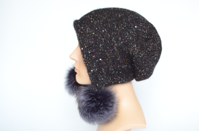 Вязаная шапка с помпонами Визио Италия 8022