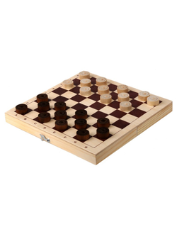 Настольная игра Шашки деревянные с доской 230x115x45 D-2