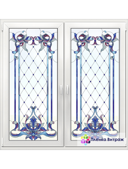 Витражная пленка, витражная пленка самоклеющаяся, пленочный витраж с классическим рисунком