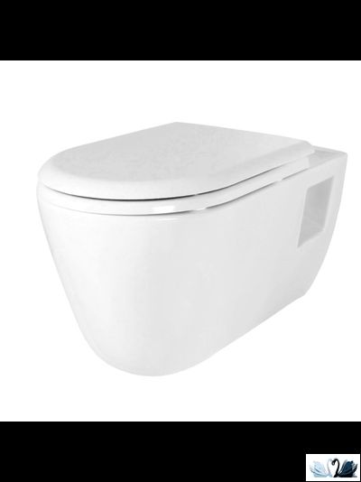 Унитаз Creavit Patera TP328.001Z0 с красно-черным декором, подвесной