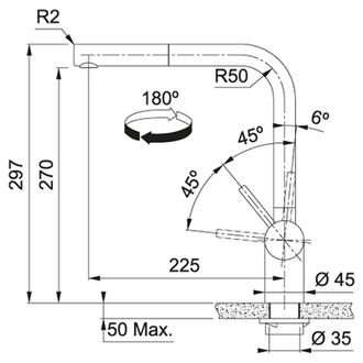 Смеситель Franke Atlas Neo Pull-Out (выдвижной шланг)